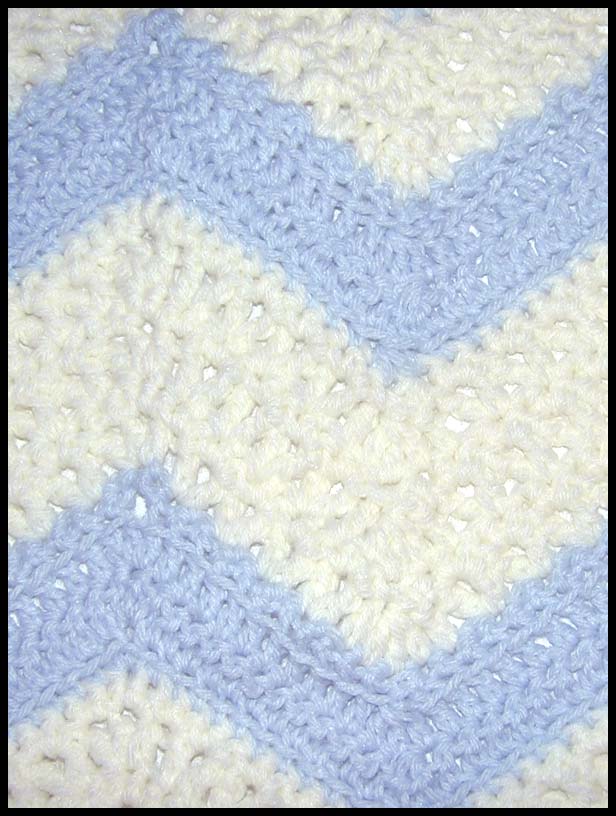 Lacy Waves Baby Afghan Closeup (click to go back)