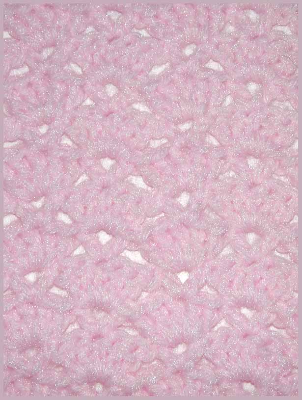 Cloud Soft Shells Baby Afghan Closeup (click to go back)