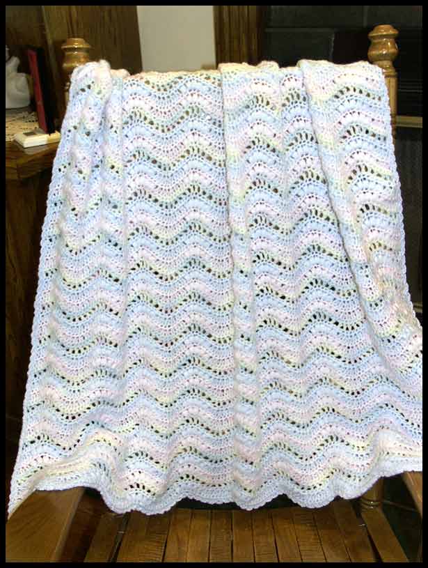 Gentle Ripple Baby Afghan (click to see closeup)