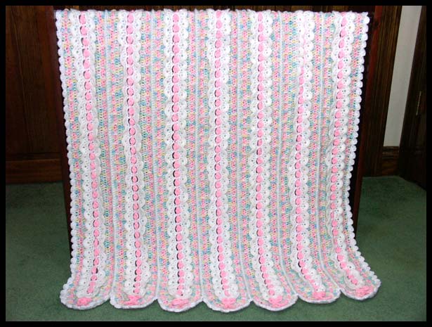 Eyelet Ribbons Baby Afghan (click to see closeup)