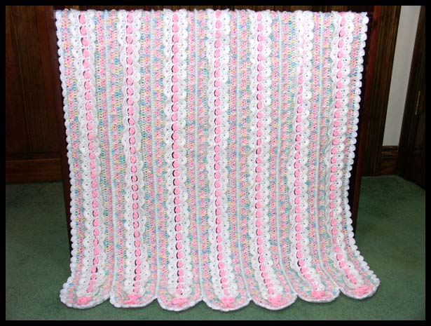 Eyelet Ribbons Baby Afghan (click to see closeup)