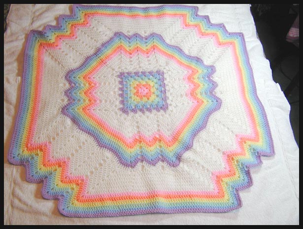 Bright Ribbons Baby Afghan (click to see closeup)