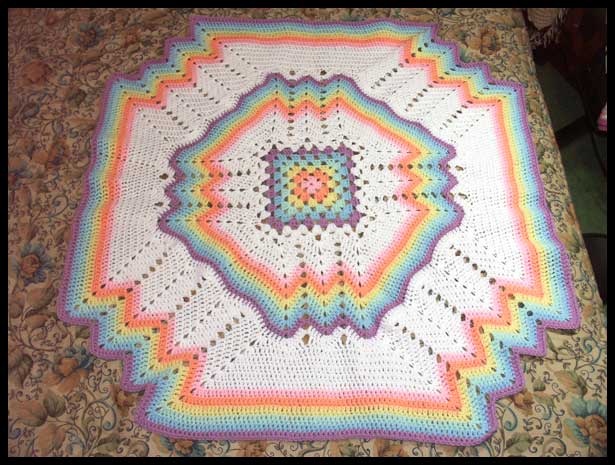 Bright Ribbons Baby Afghan (click to see closeup)