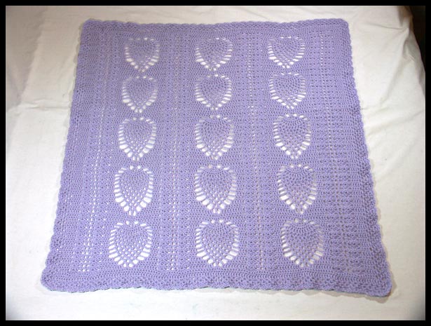 Elegance Heirloom Baby Afghan - Flat (click to go back)