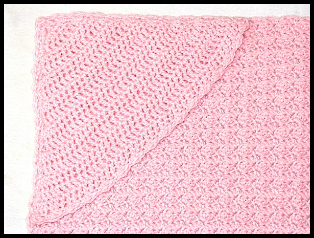 Hooded Textured Baby Blanket Closeup of Hood (click to go back)