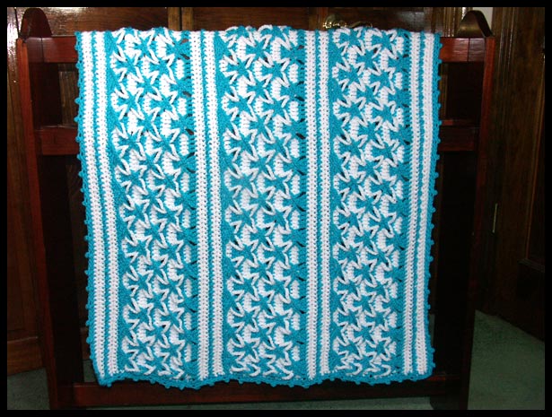 Clusters & Shells Baby Afghan (click to see flat)