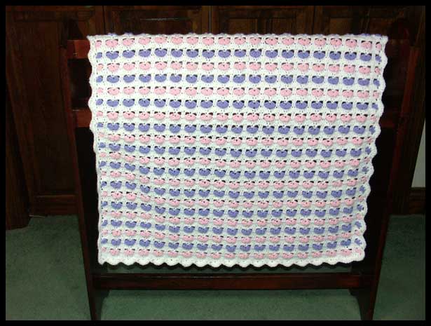 Heart Stitch Baby Afghan (click to see more photos)