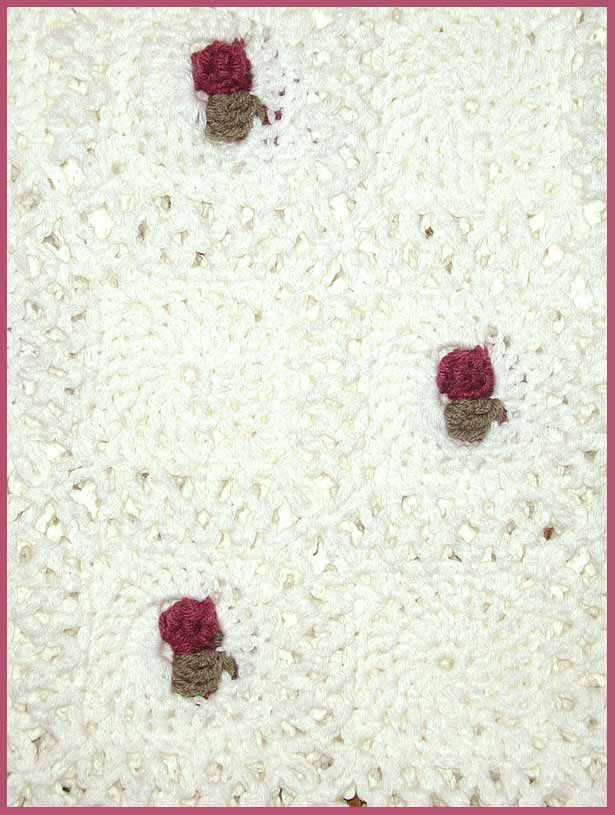 Rosebud Afghan Closeup (click to go back)