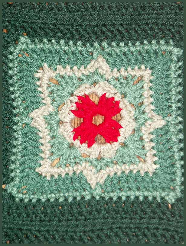 Granny Stars Afghan Closeup (click to go back)