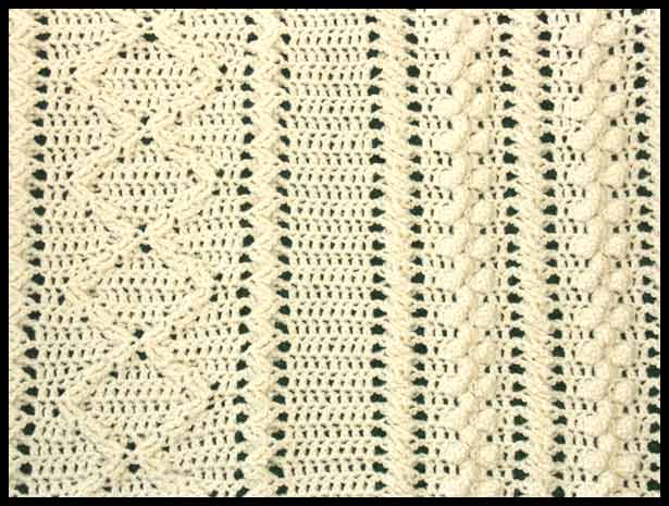 Fisherman Style Afghan Closeup 3 (click to go back to Afghan)