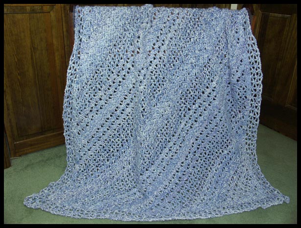 Diagonal Lace Afghan/Lapghan (click to see closeup)