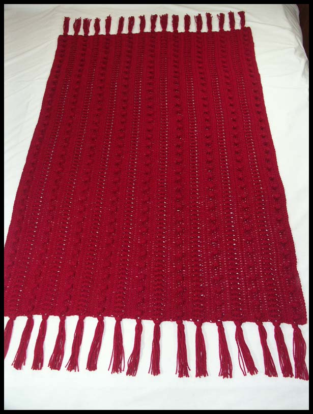 Classic Aran Afghan Flat (click to go back)