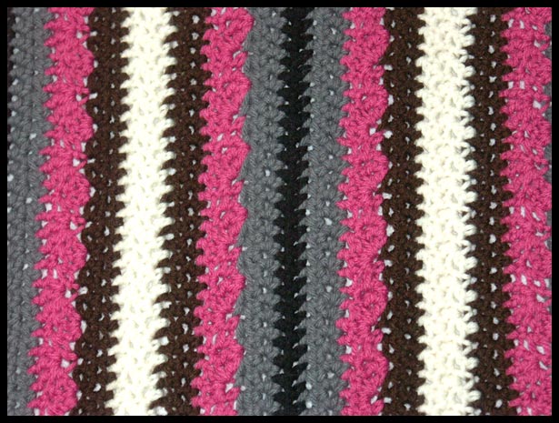 Textured Stripes Throw Closeup (click to go back)