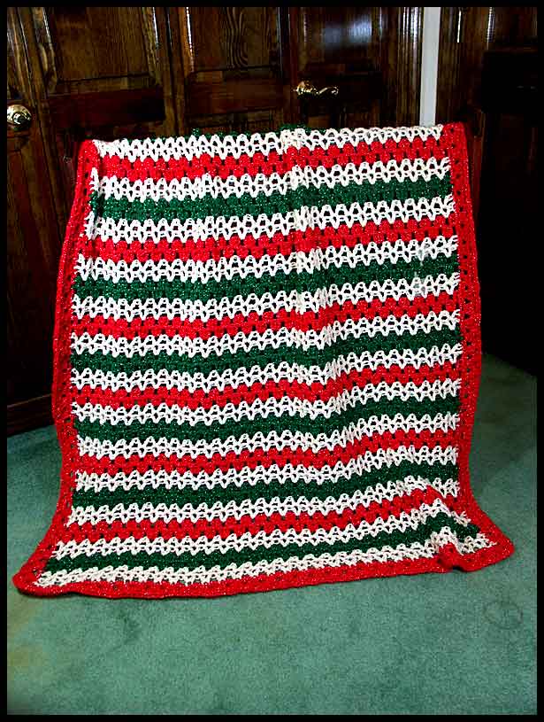 Holiday Stripes Throw (click to see closeup)