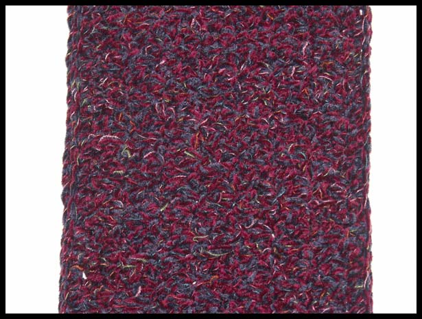 Garnet Chenille Scarf Closeup (click to go back)