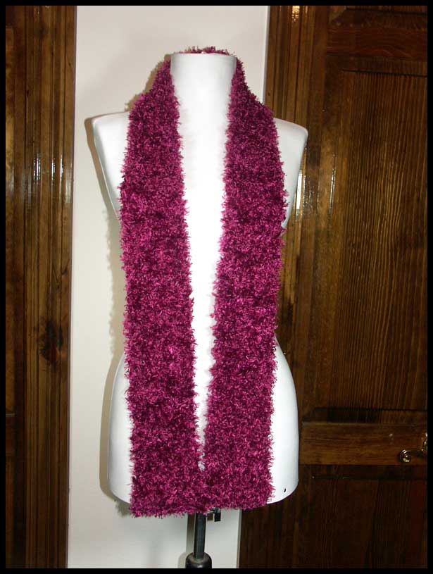 Skinny Wine Boa Scarf