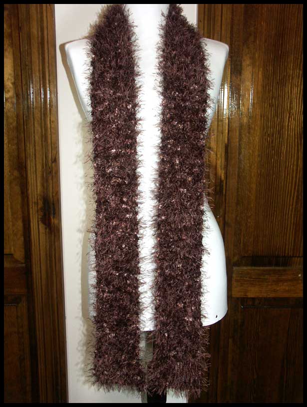 Brown Fancy Fur Scarf (click to see closeup)