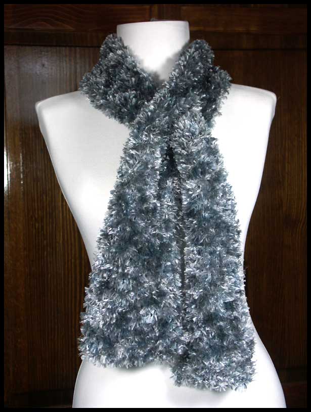 Gray Keyhole Boa Scarf