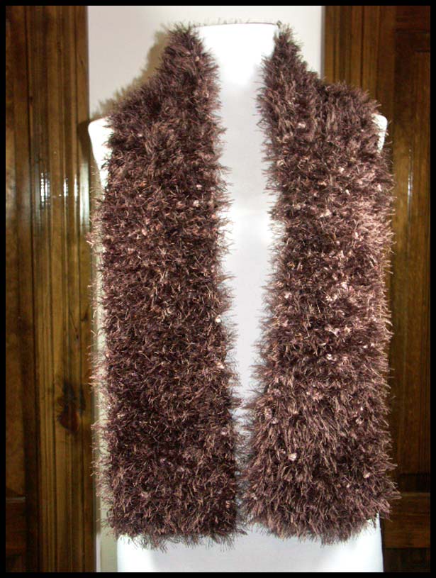 Brown Fancy Fur Scarf (click to see closeup)