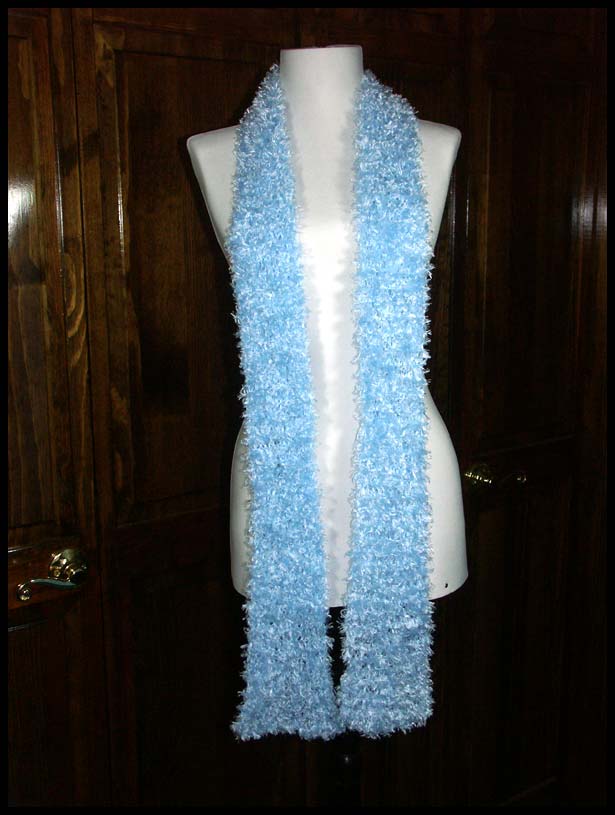 Light Blue Boa Scarf