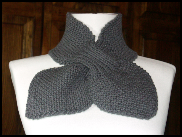 Bow Knot Scarf Dk Grey