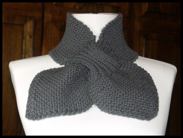 Bow Knot Scarf Dk Grey