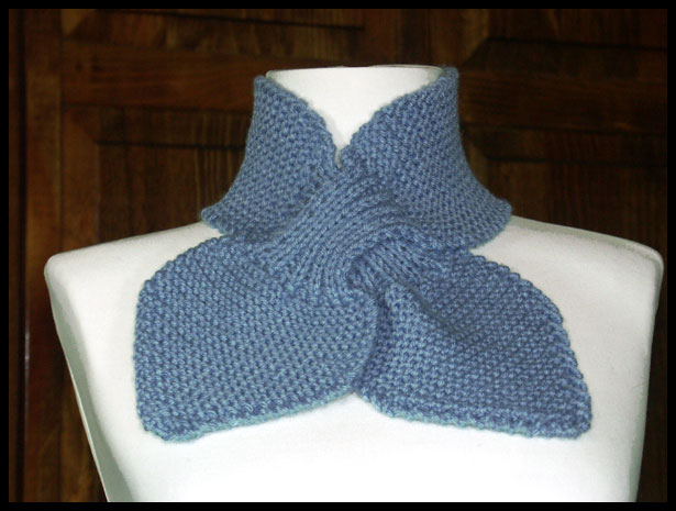 Bow Knot Scarf Slate Blue