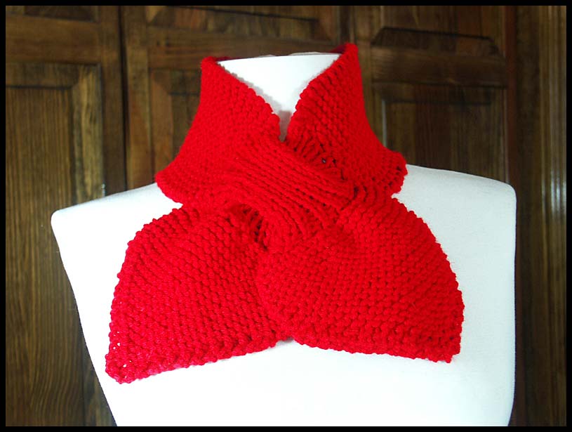 Bow Knot Scarf - Cherry Red