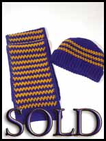 Reversible LSU Hat & Scarf Set 