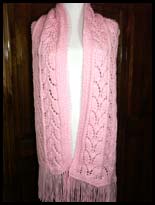 Pink Lace Scarf