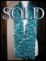 Turquoise Fancy Fur Scarf