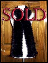 Black Metallic Fur Scarf