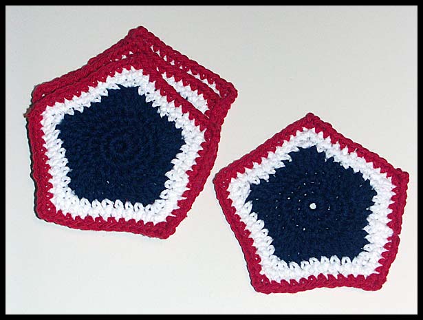 Patriotic Star Coaster Set