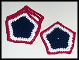 Patriotic Star Coaster Set