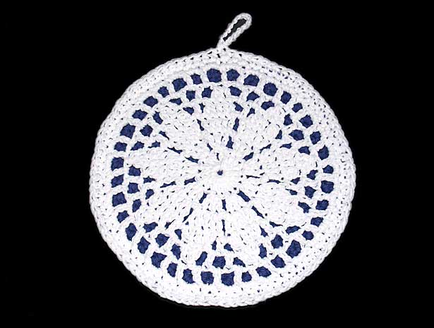 White Dahlia Potholder