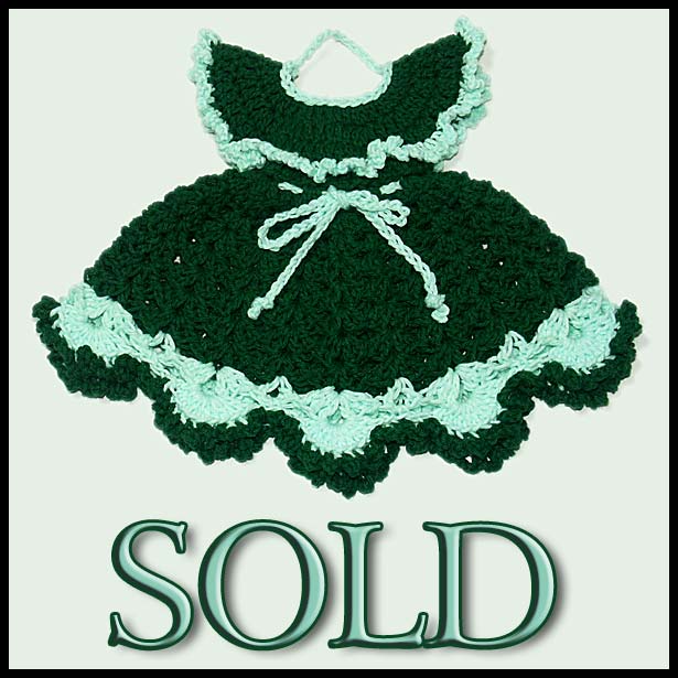 Green Dress Potholder