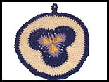 Pansy Potholder