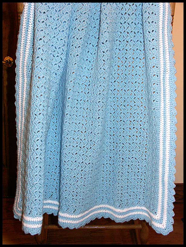 Little Boy Blue Afghan (click to see closeup of pattern)