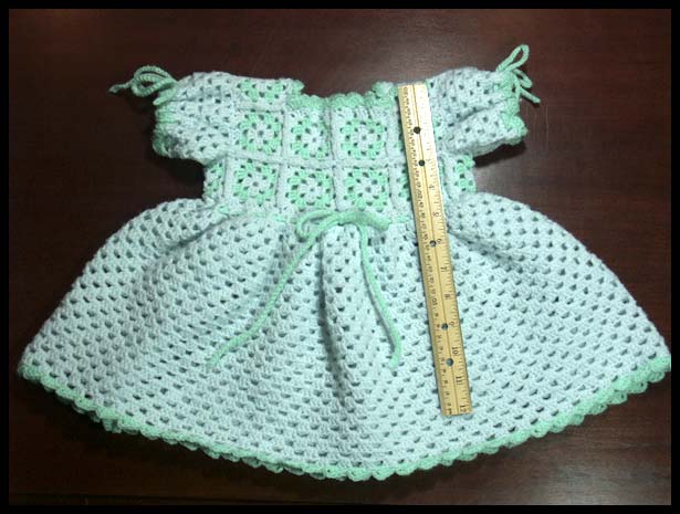 Granny Yoke Baby Dress with Ruler (click to go back)