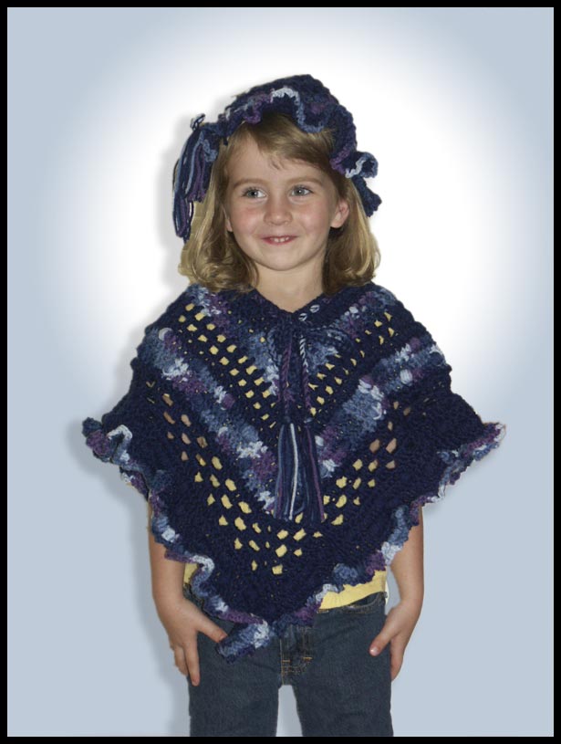 Blueberry Dream Pie Poncho & Hat