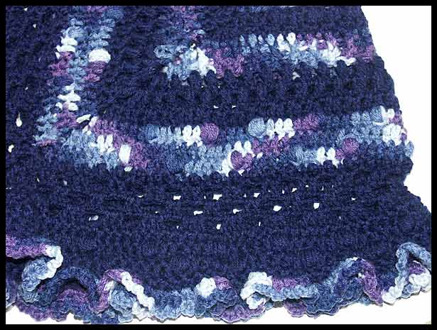 Blueberry Dream Pie Poncho Closeup-Bottom (click to go back)