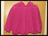 Raspberry Ripple Hooded Poncho