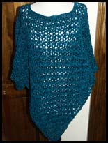 Teal Triangle Poncho