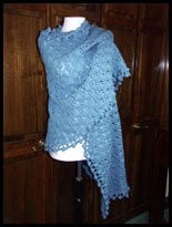 Blue Shells Shawl