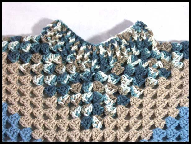 Granny Square Poncho Neck (click to go back)