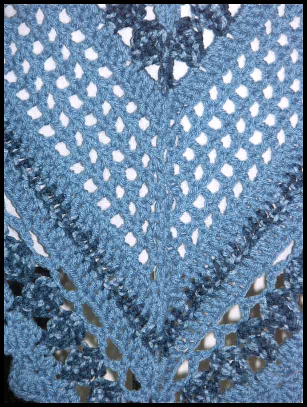 Blue Ridge Shawl Closeup (click to go back)