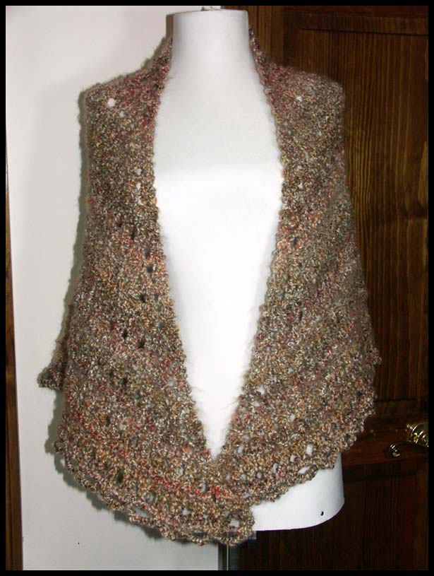 BellaVista Knit Shawl - Front (click to go back)