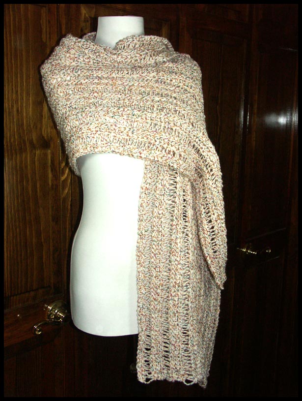 Drop Stitch Shawl (click to see closeup)