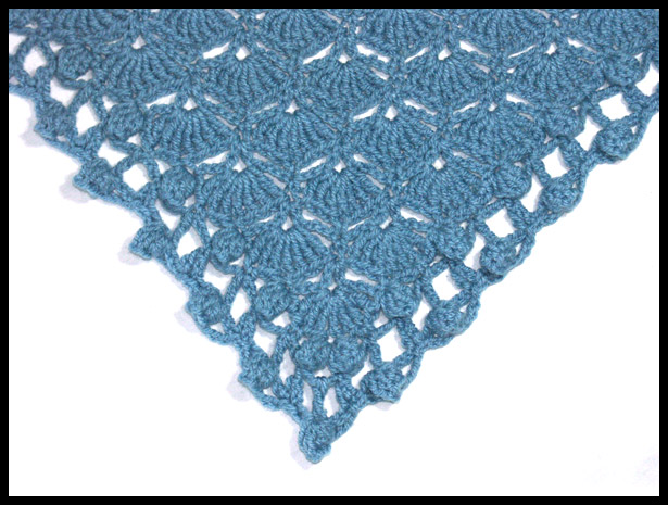 Blue Shells Shawl Closeup (click to go back)