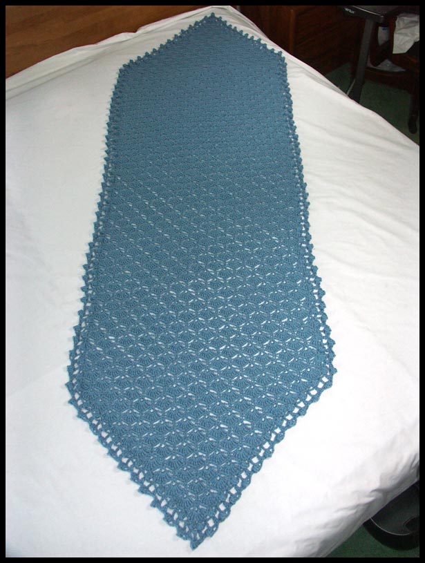 Blue Shells Shawl - Flat (click to go back)